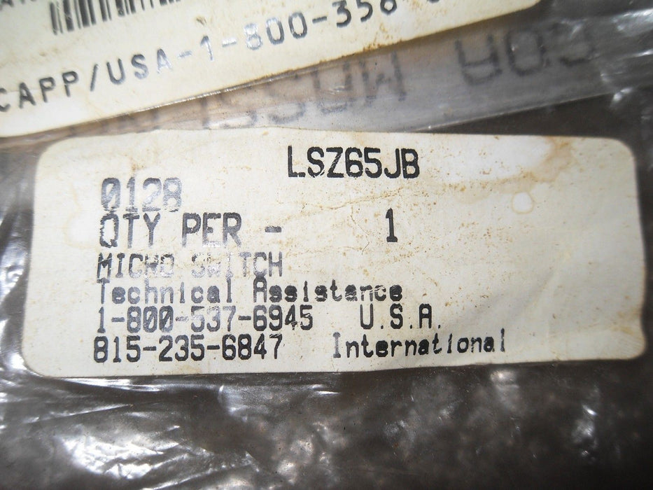 Honeywell MICRO SWITCH Lsz65Jb Limit Switch Roller Arm