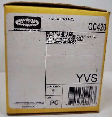 Hubbell CC420 4 Wire Cord Clamp Kit for Pin and Sleeve Devices