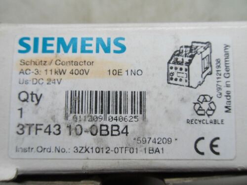 Siemens 3TF4-310-0BB4 Contactor