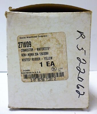Woodhead 27W09 WATERTITE 20A 120V Plug
