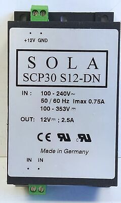 SOLA SCP30 S12-DN 100-240VAC/100-353VDC 0.75A PLC Power Supply