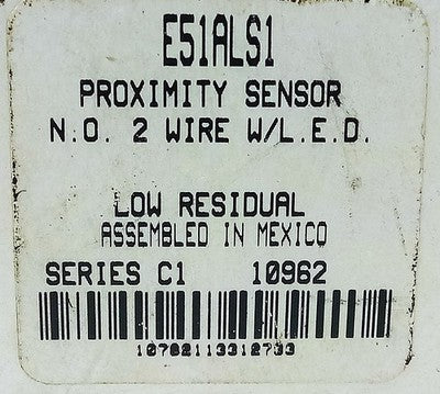 Cutler-Hammer E51ALS1 24-120 V AC Shielded Inductive Proximity Sensor w/ LED