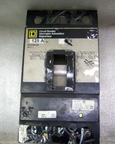 Square D Circuit Breaker KCF34125 125A 3P 480V
