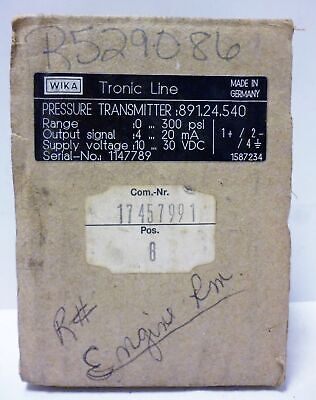 Wika 891-24-540 / SPT-P03000-N04-420A-MD Tronic Line Pressure Transmitter