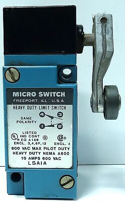 Microswitch LSA1A 600 VAC 10 A Rotary Gear Limit Switch w/ Roller Lever