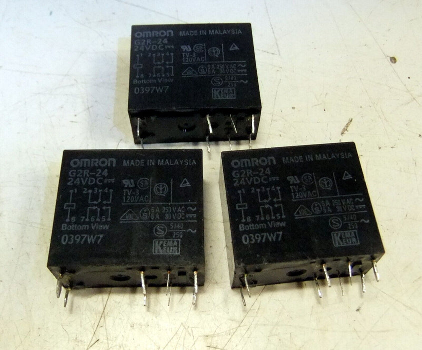 3 Omron Miniature Relay G2R-24-24VDC