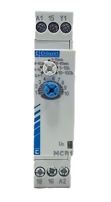 Crouzet MCR1 24 - 240 VAC / 24 VDC 8A 0.1sec - 100hr Din Rail Mount Timer Relay