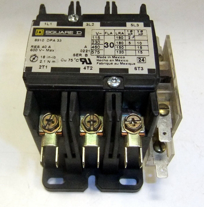 Square D Contactor 120V 8910 DPA 33