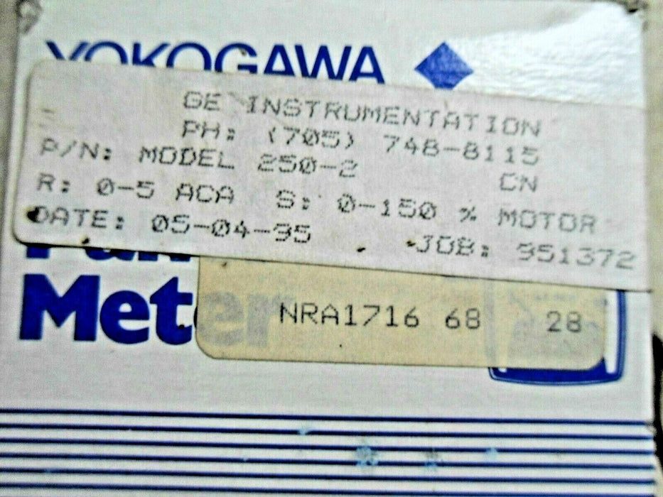 Yokogawa 250-2 Panel Meter A-C Amperes