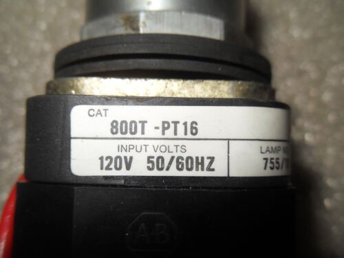 Allen-Bradley 800T-PT16R SER T Red Push Button Switch