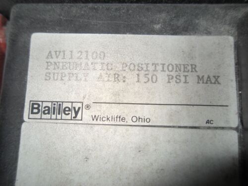 Bailey Controls AV112100 Pneumatic Positioner