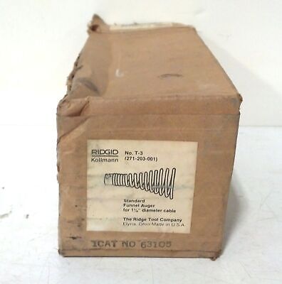 Ridgid 63105 T-3 Standard Funnel Auger For Sectional Machine