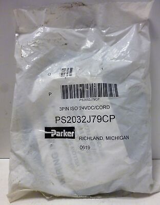 Parker PS2032J79CP 3 Pin Solenoid Connector with 30MM Cord