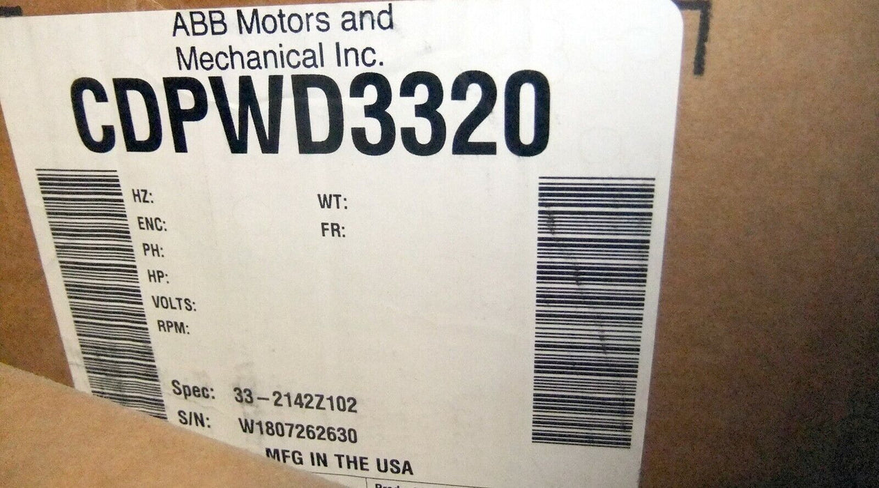 Baldor 1/3HP Motor CDPWD3320