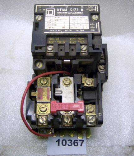 Square D Starter 8536-SBO2-V01 Sz 0 110V