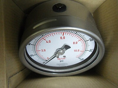 NOSHOK 40-115-160PSI/KPA 0-160 psi Pressure Gauge w/ 1/4 NPT Back Connector