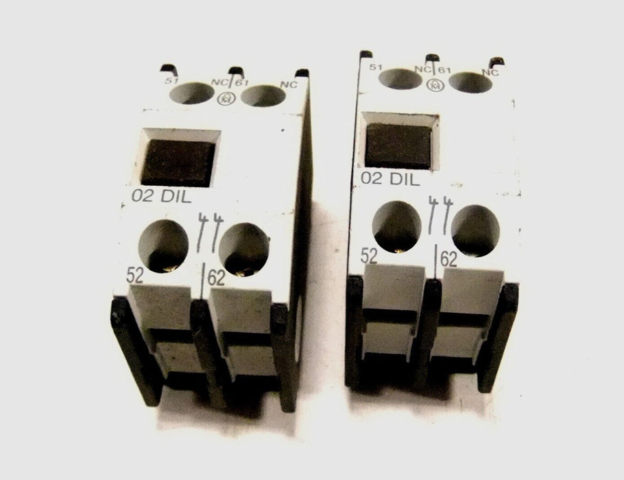 2 Moeller Auxiliary Contacts 02DIL