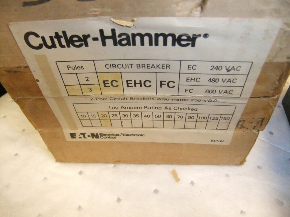 Cutler-Hammer EC3020 Circuit Breaker