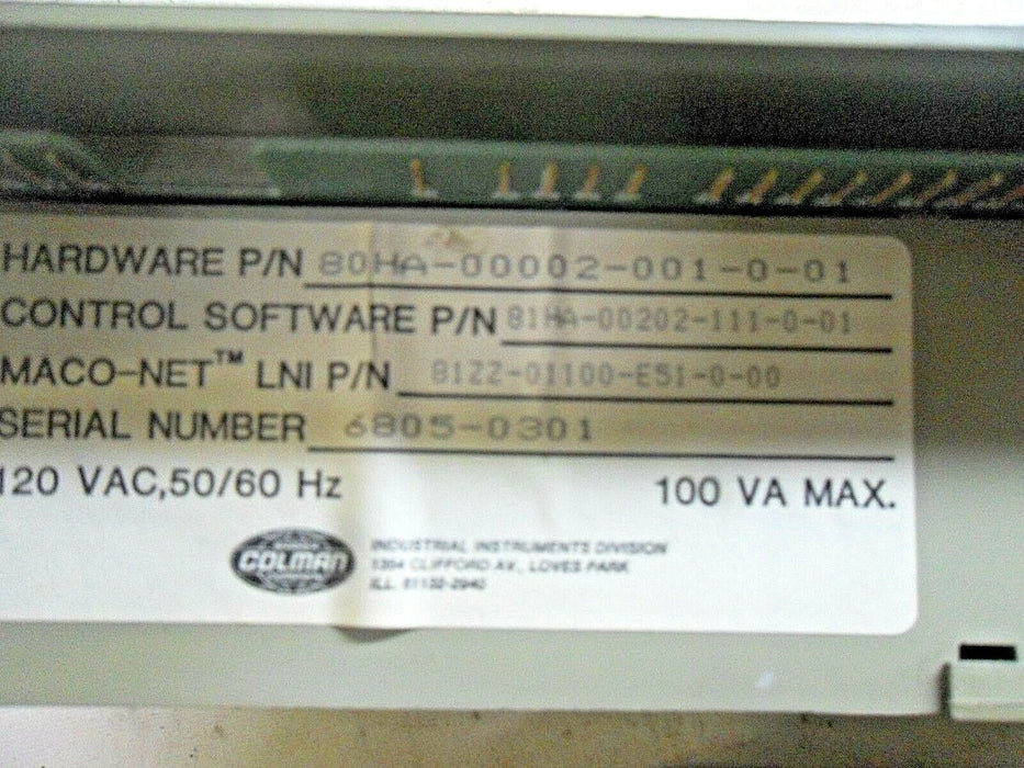 Barber Colman 80HA-00002-001-0-01 P/F Module Maco 8000