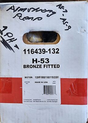 Armstrong 116439-132 KQG56B17D11009AK 115/208-230 V 1/2 HP Circulator Pump