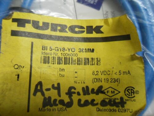 Turck BI 5-G18-YO Proximity Sensor
