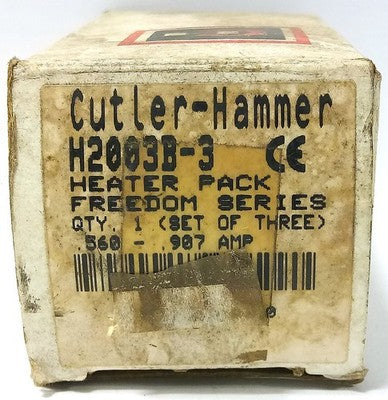 Cutler-Hammer H2003B-3 Set of 3 Heater Pack for Overload Protection Relays