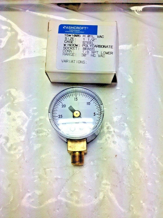 Ashcroft 15W1005H01LVAC Gauge