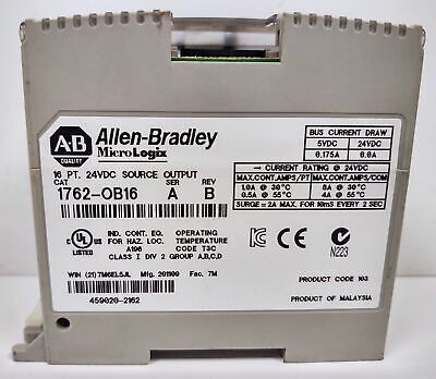 Allen-Bradley 1762-OB16 Ser. A Rev. B PLC Output Module