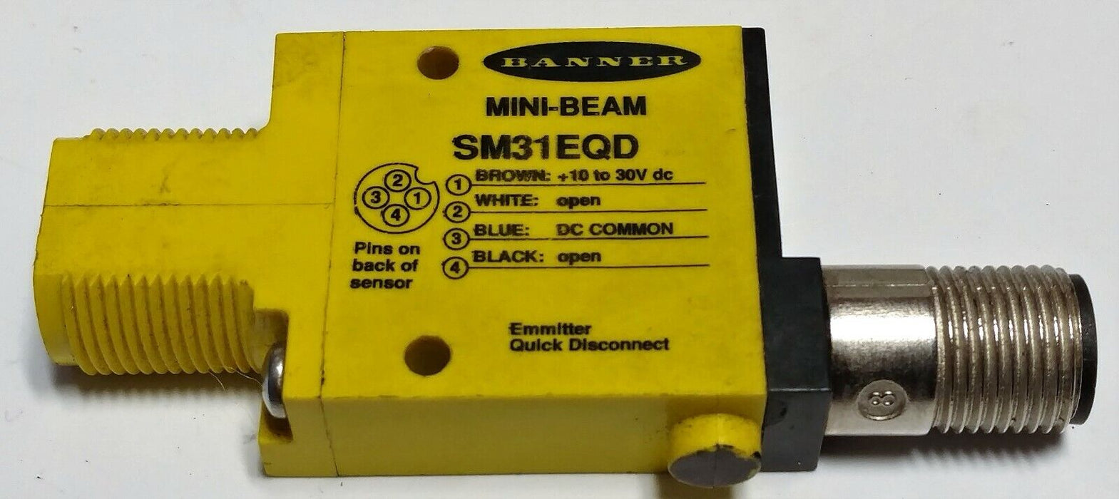 Banner Engineering 26835 / SM31EQD Mini-Beam Emitter Photoelectric Sensor