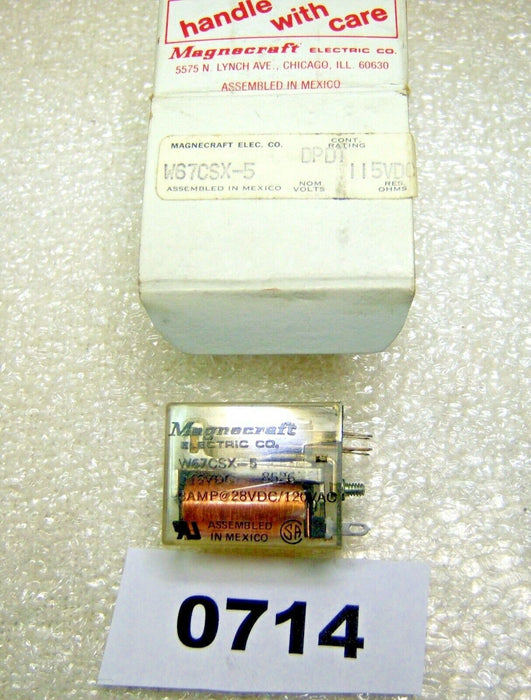 Magnecraft 3A Relay W67CSX-5 115V