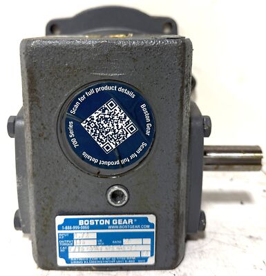 Boston Gear F715-20KT-B5-G5-T2 20:1 Ratio 700 Series Right Angle Worm Gearbox