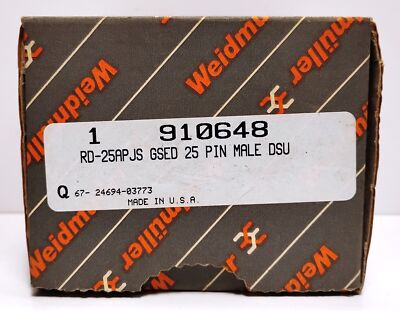 Weidmüller 910648 RD-25APJS 25 Pin SUB D Connector