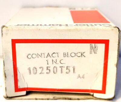 Cutler-Hammer 10250T51 600 V 6 A 1NC Contact Block for 10250 Pushbutton Switches