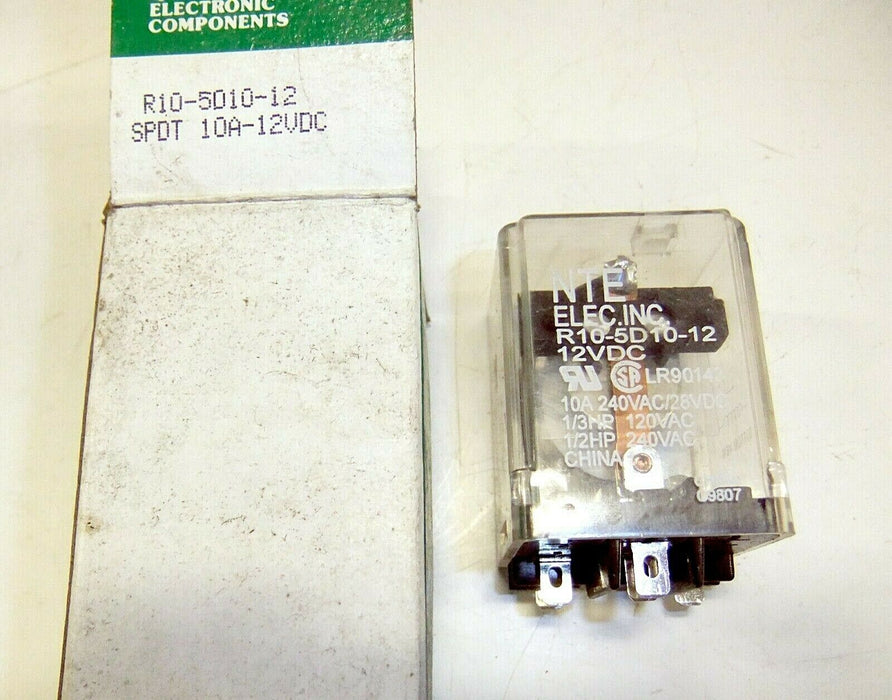 NTE Relay R10-5D10-12 SPDT 10A-12VDC