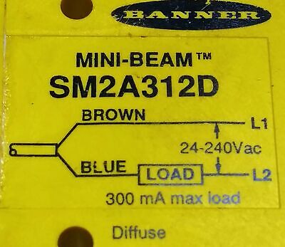 Banner Engineering 25965 / SM2A312D Photoelectric Proximity Sensor