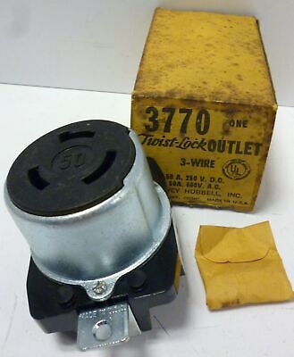 Hubbell 3770 Twist-Lock 50A 600V Outlet