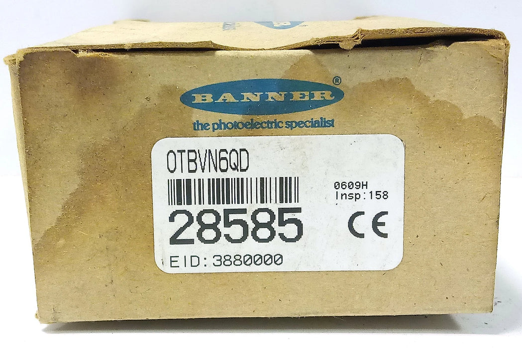 Banner Engineering OTBVN6QD 10-30 V DC Optical Touch Button w/ Black Field Cover