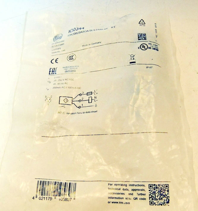 IFM EfectorSensor IE5351 IEBC003BASKG/0,3M/US