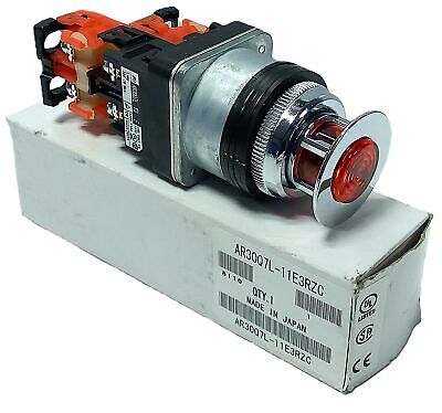 Fuji Electric AR30Q7L-11E3RZC 24 V Red Push-Pull Illuminated Mushroom Pushbutton