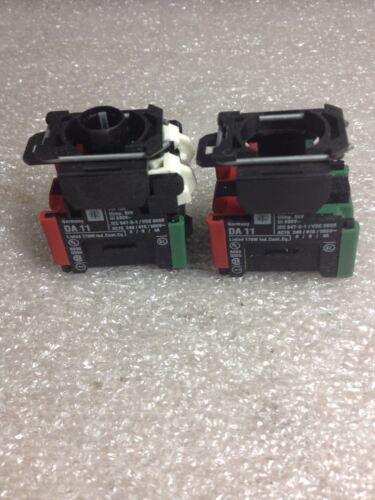 2 Telemecanique DFSN11 Contact Block W/ Light Modules