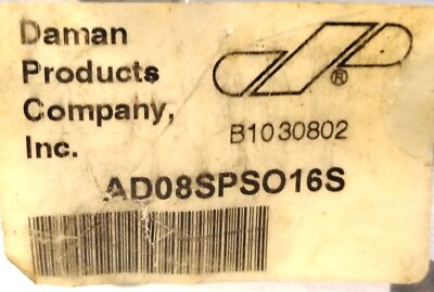 Daman AD08SPSO16S 2X4.5X6.13 3000 psi Side Port Aluminum Valve Subplate