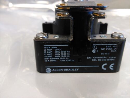 Allen-Bradley 700-HG45A4 40 A 480 V AC SPST Panel Mounted Power Relay
