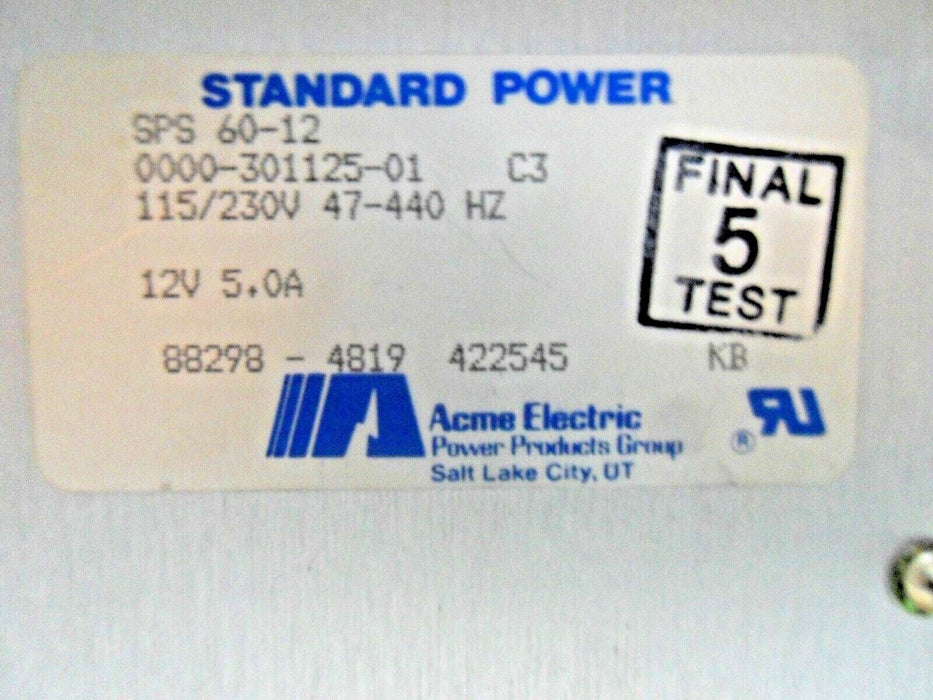 Standard Power SPS6012 Power Supply 12VDC 5AMP