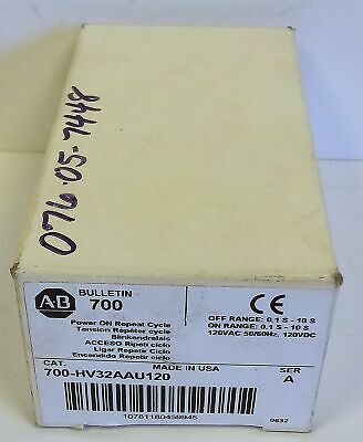 Allen-Bradley 700-HV32AAU120 120 V 10 A Adjustable On/Off Time Delay Relay