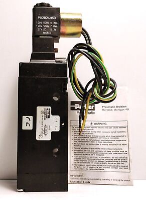 Parker B612ADH53A 120VAC/67VDC 150 psi Solenoid Valve