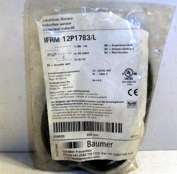 Baumer Proximity Sensor IFRM-12P1783/L