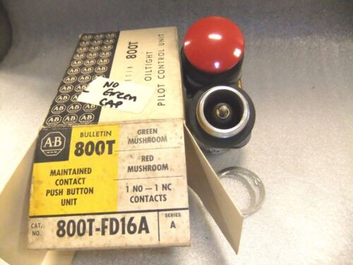 Allen-Bradley 800T-FD16A SERIES A PUSHBUTTON UNIT- MISSING GREEN CAP