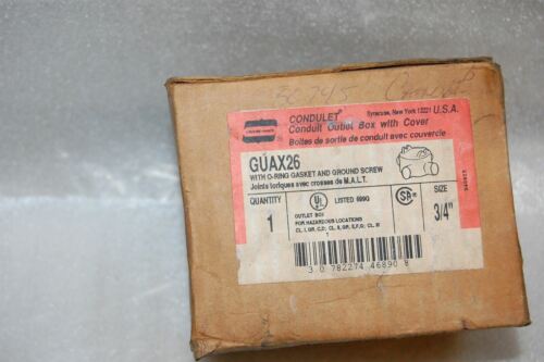 CROUSE HINDS GUAX26 CONDUIT OUTLET W/O-RING GASKET