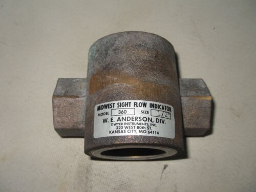 WE ANDERSON Midwest Sight Flow Indicator Model 360 1/2"