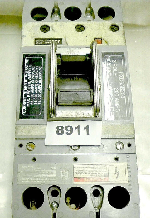 Siemens FXD63B200 CIRCUIT BREAKER 200A 3 Poles 600V